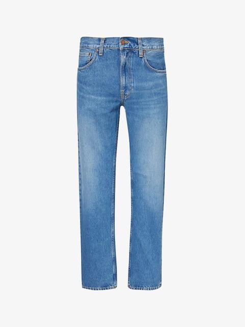 Nudie Jeans Gritty Jackson straight-leg mid-rise jeans