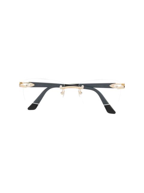Cartier rimless rectangle-frame glasses