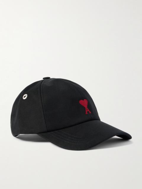 AMI Paris Logo-Embroidered Cotton-Twill Baseball Cap