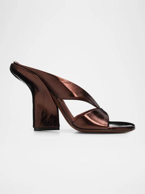 Dries Van Noten 120mm Metallic Leather Mules
