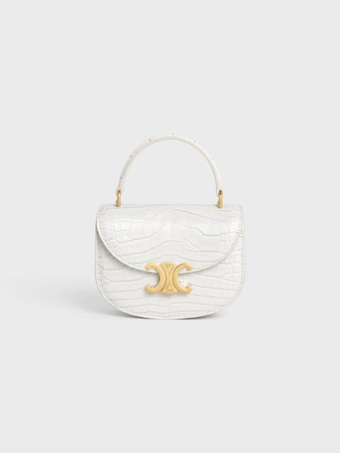 CELINE MINI BESACE CLEA in PEARLY ALLIGATOR