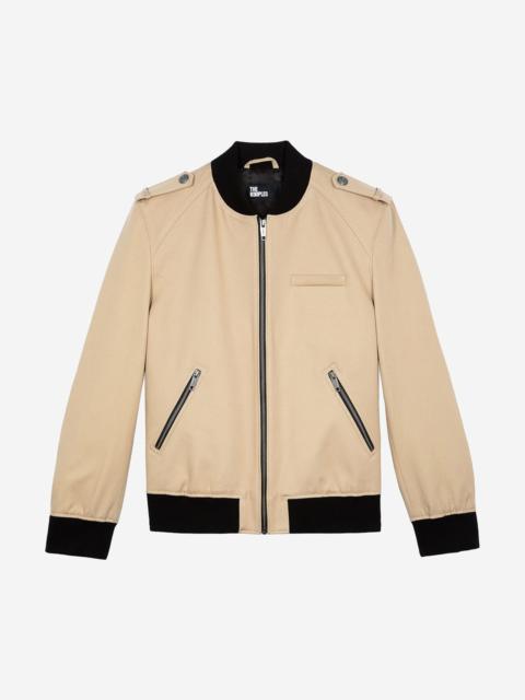 The Kooples BEIGE COTTON TEDDY JACKET