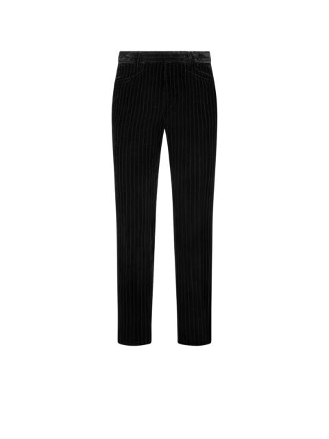 TOM FORD VELVET FLOCK STRIPE ATTICUS WESTERN POCKET TROUSER