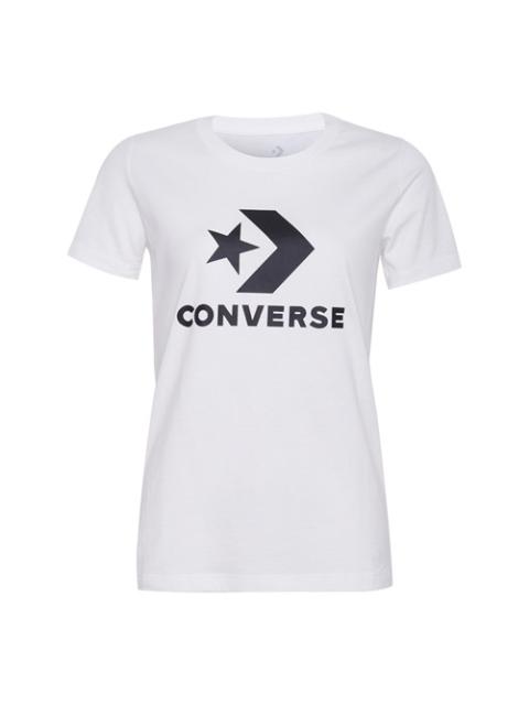 Converse Converse Classic Logo Printing Short Sleeve White 10009152-A01