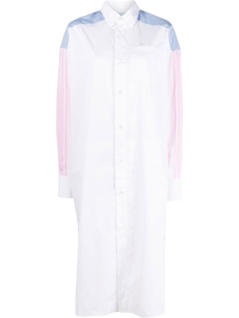 Maison Kitsuné colour-block cotton shirt dress