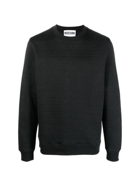 Moschino logo-print long-sleeved sweatshirt