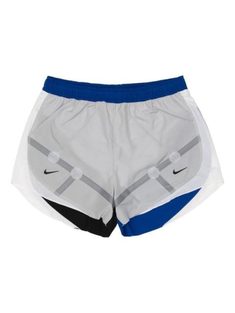 Nike (WMNS) Nike ISPA Series Tempo Colorblock Logo Sports Shorts Gray Blue CK5000-078