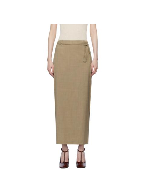 LE17SEPTEMBRE Beige Pencil Midi Skirt