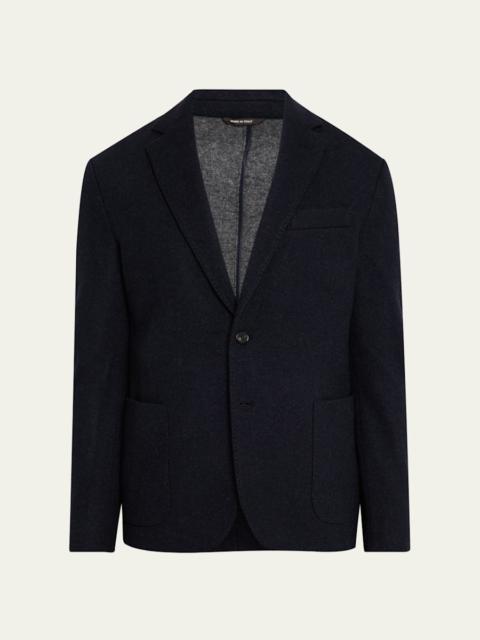 Loro Piana Men's Cashmere Single-Breasted Sweater Jacket