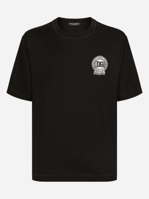 Dolce & Gabbana Cotton T-shirt with logo embroidery