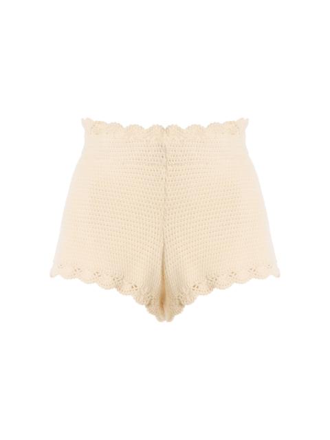 POSSE Dylan Crocheted Shorts ivory