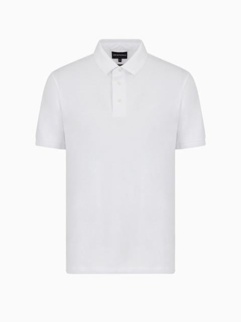 EMPORIO ARMANI ASV Lyocell-blend jersey polo shirt