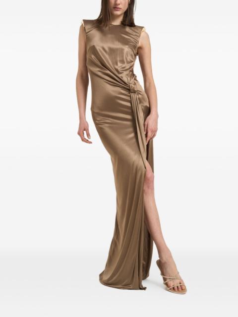 ELISABETTA FRANCHI knotted-detail open-back dress
