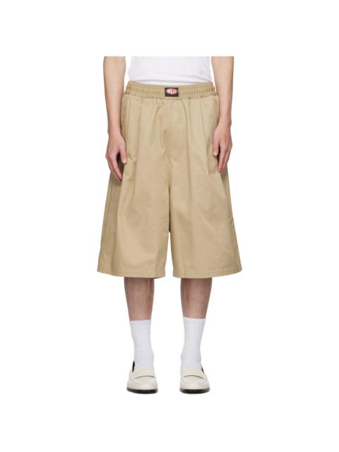 WILLY CHAVARRIA Beige Orale Elasticated Shorts