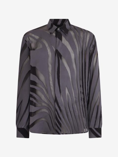 Roberto Cavalli Shirt With Ray Devoré Print