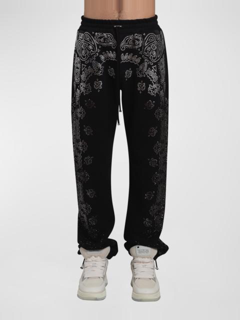 AMIRI Men's Crystal Bandana Sweatpants