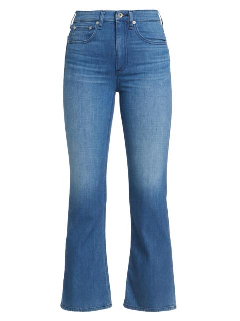 rag & bone Women's Nina High-Rise Stretch Flare Ankle Jeans - Poppy