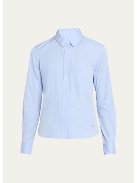 HIGH SPORT Cotton Woven Poplin Button-Down Shirt