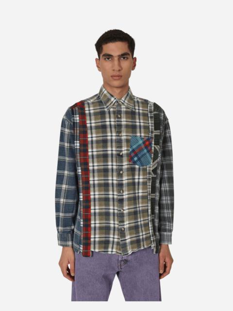 NEEDLES 7 Cuts Wide Flannel Shirt Multicolor