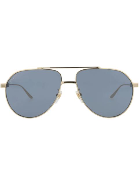 GUCCI Gucci Aviator-Frame Metal Sunglasses Gold/Gold/Grey (GG1311S-30013897-003)
