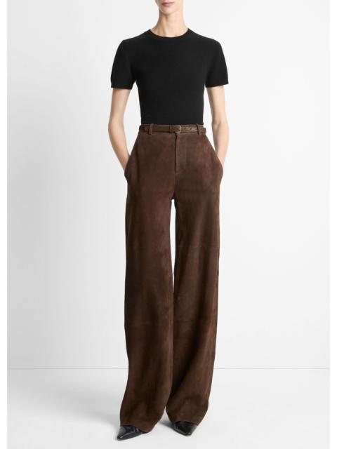 Vince Suede Mid-Rise Trouser