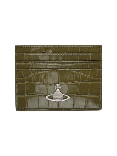 Vivienne Westwood Khaki Flat Card Holder