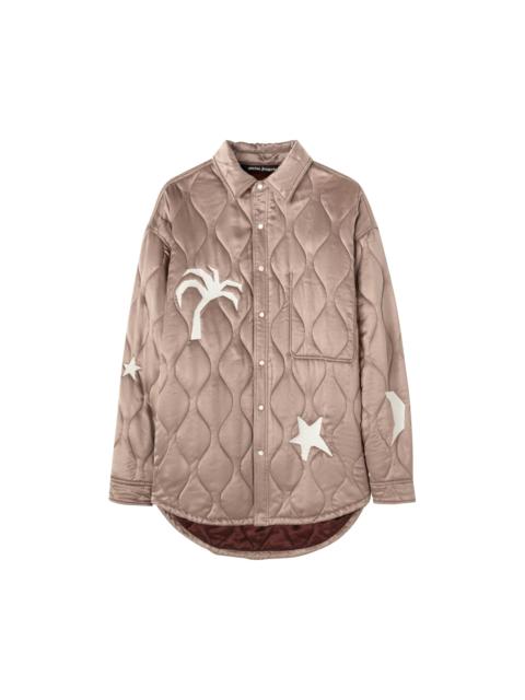 Palm Angels LIFE IS PALM QUILTED OVERSHIRT