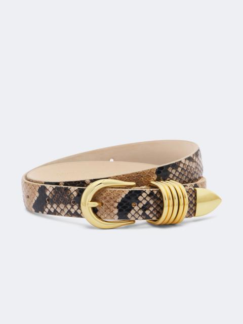 DÉHANCHE Hollyhock snake-effect leather belt