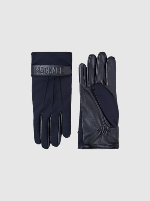 MACKAGE OZ (R)Leather and fleece glove with wrist tab