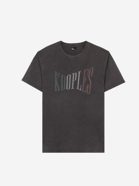 The Kooples OVERSIZED T-SHIRT WITH FADED BLACK SCREEN PRINT