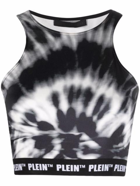 PHILIPP PLEIN tie dye-print cropped top