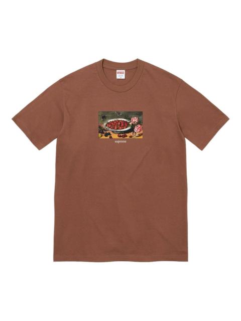 Supreme strawberries short-sleeved T-shirt
