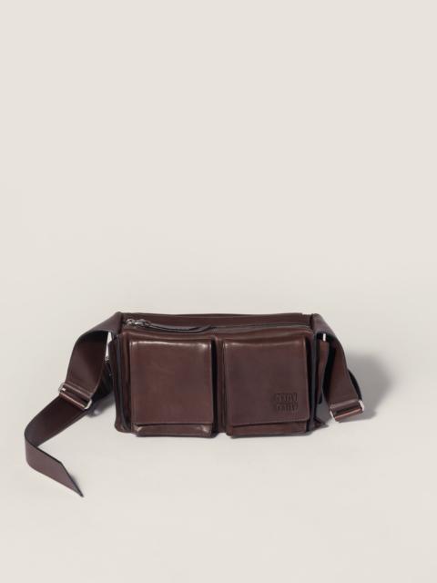 Miu Miu Utilitaire nappa leather shoulder bag
