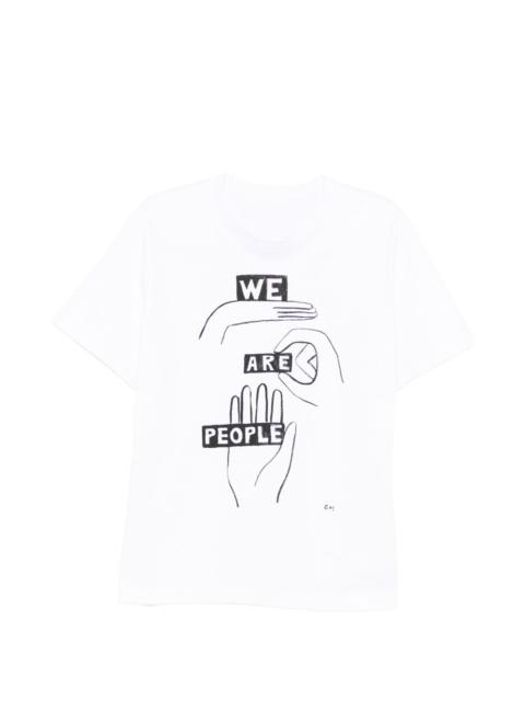 sacai graphic-print cotton T-shirt
