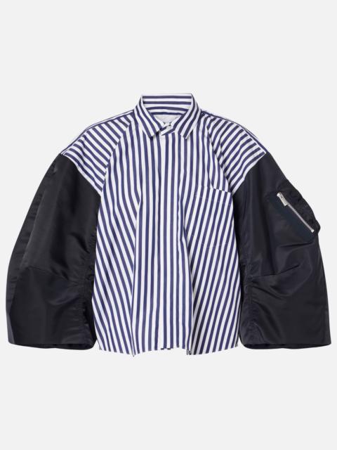 Poplin and twill shirt