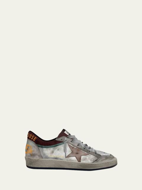 Golden Goose Men's Ballstar Double Leather Low-Top Sneakers