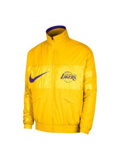 Nike NBA Lakers Courtside Jacket 'Yellow' DR9192-728
