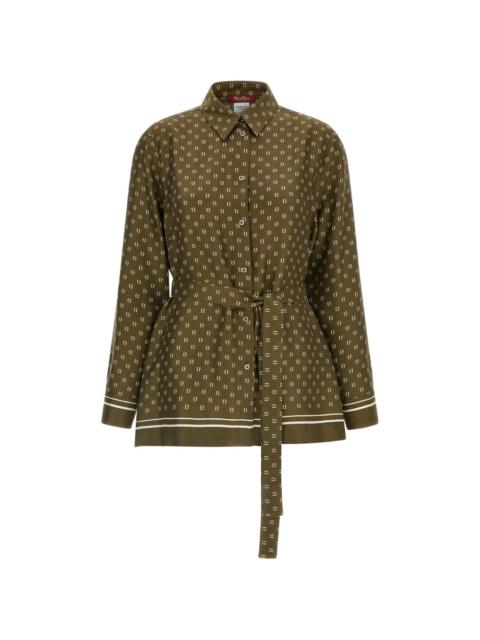 Max Mara printed belted shirt