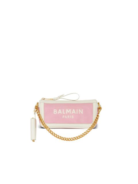 Balmain B-Army Chain Pouch in canvas and leather