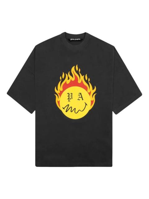 Palm Angels SS21 Burning Head Loose T-Shirt 'Black Yellow' PMAA041R21JER0011018