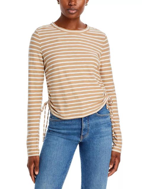 Travis Striped Ruched Top