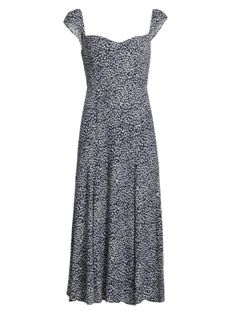 Reformation Women's Bryson Floral Sweetheart Midi-Dress - Largo