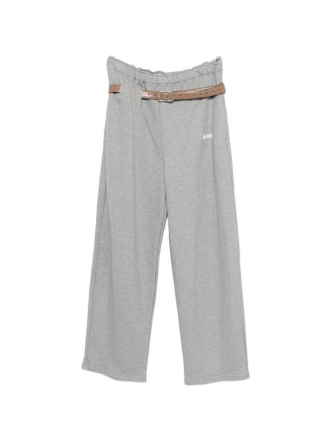 buckle-belt track pants