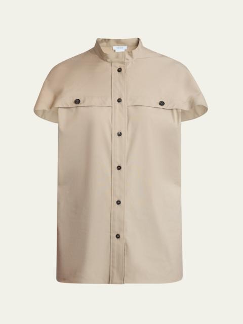 FERRAGAMO Organic Stretch Short-Sleeve Utility Shirt