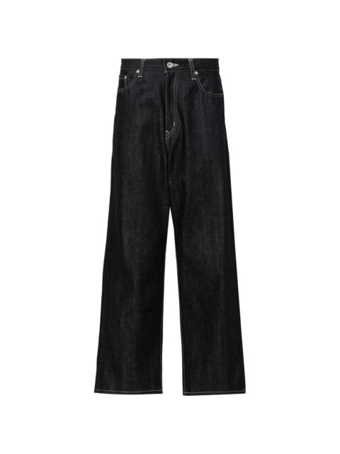 low-rise wide-leg jeans