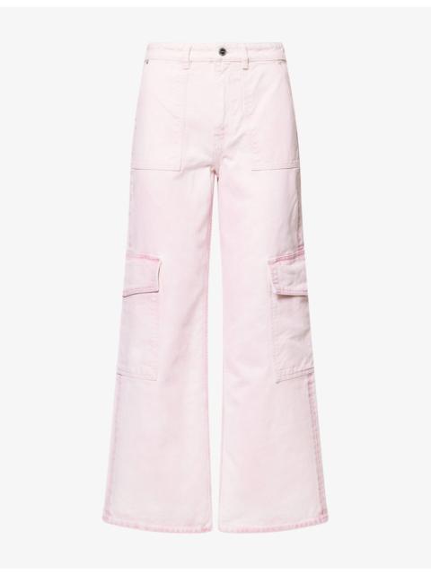 GANNI Multi-Pocket Straight-Leg Denim Jeans