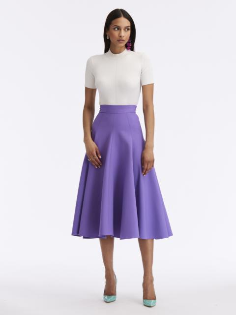 Oscar de la Renta DOUBLE-FACED STRETCH WOOL SKIRT