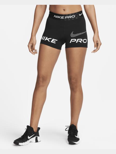 Nike Pro Dri-FIT Women's Mid-Rise 3" Graphic Training Shorts