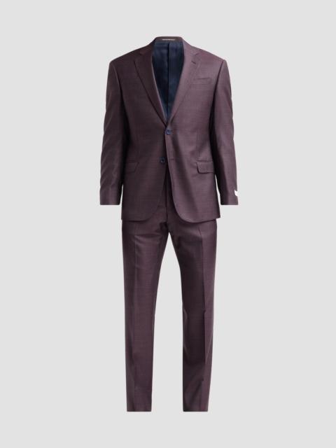 EMPORIO ARMANI Men's Textured Wool Single-Breasted Suit - Viola Bordeaux Melange