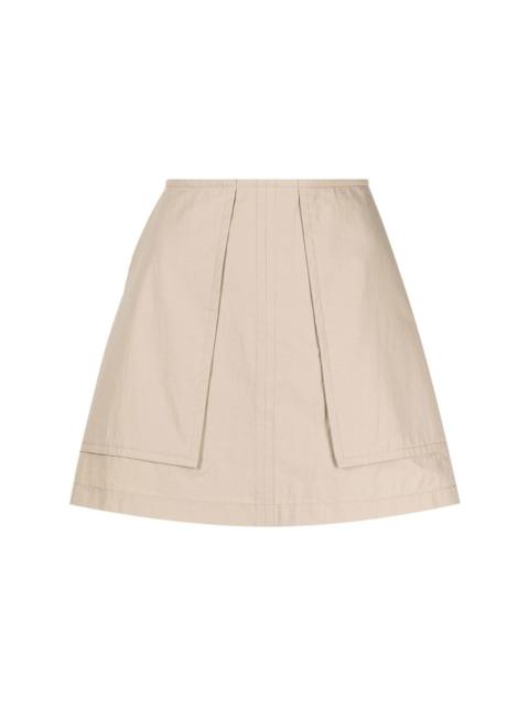 pushBUTTON two-pocket A-Line skirt